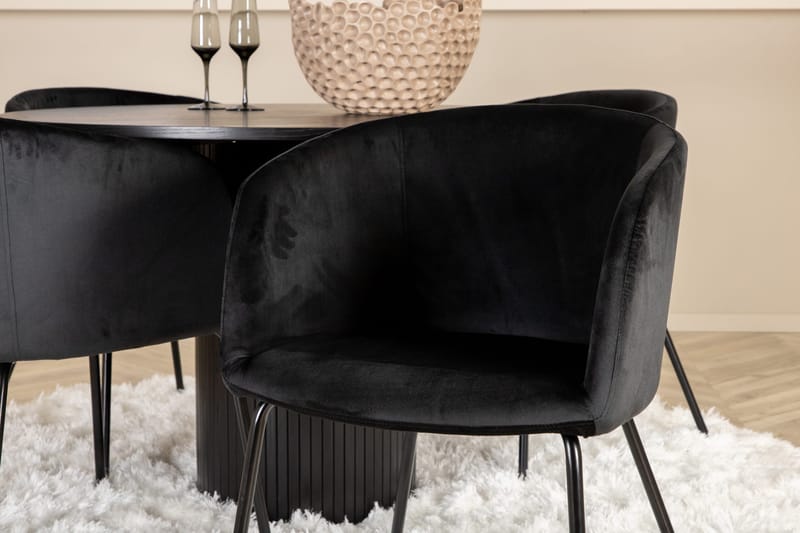 Bianca runt matbord med 4st Berit matstol - Möbler - Matplats - Matgrupp & matbord med stolar