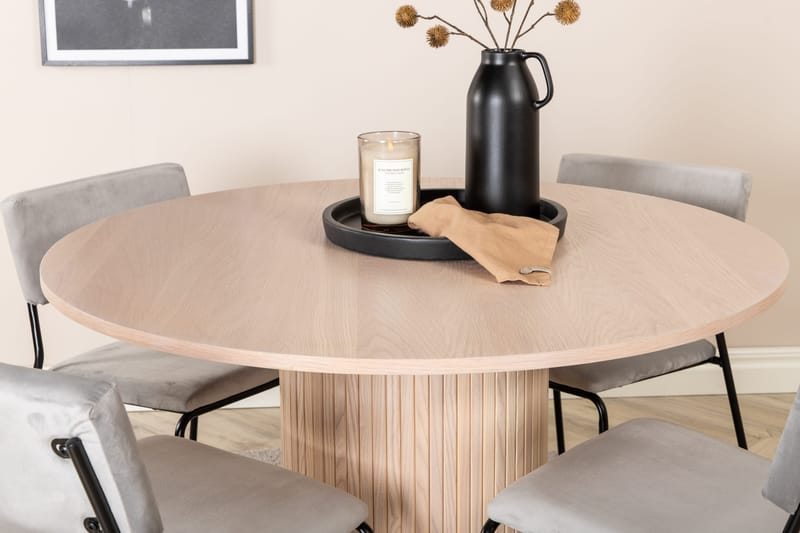 Bianca runt matbord med 4st Kenth matstol - Möbler - Matplats - Matgrupp & matbord med stolar
