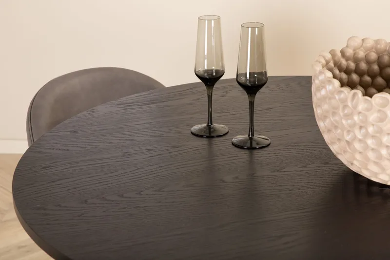 Bianca runt matbord med 4st Velvet matstol - Möbler - Matplats - Matgrupp & matbord med stolar