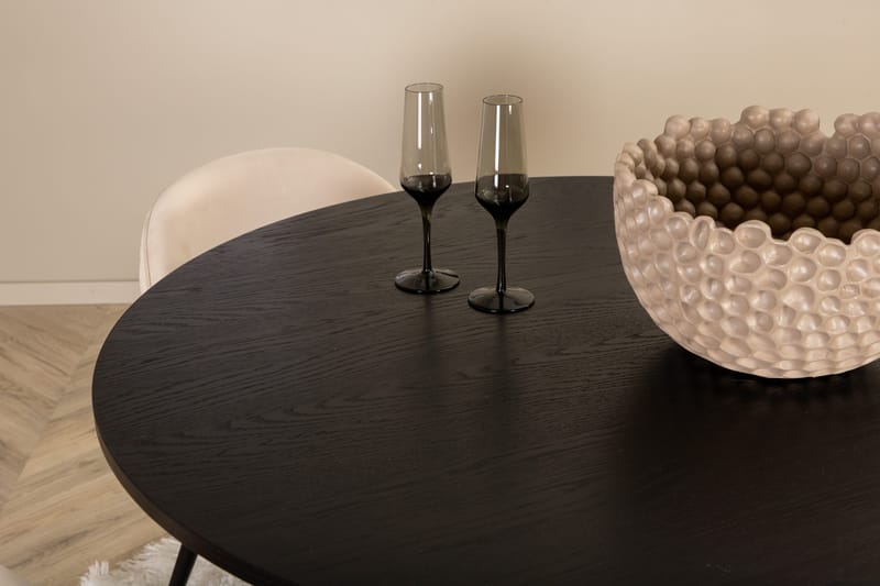 Bianca runt matbord med 4st Velvet matstol - Möbler - Matplats - Matgrupp & matbord med stolar