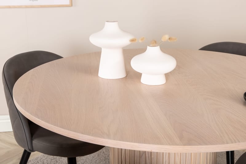 Bianca runt matbord med 4st Velvet matstol - Möbler - Matplats - Matgrupp & matbord med stolar