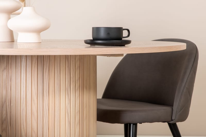 Bianca runt matbord med 4st Velvet matstol - Möbler - Matplats - Matgrupp & matbord med stolar