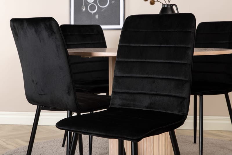 Bianca runt matbord med 4st Windu Lyx matstol - Möbler - Matplats - Matgrupp & matbord med stolar