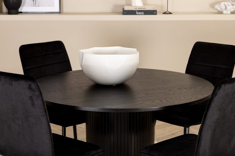 Bianca runt matbord med 4st Windu Lyx matstol - Möbler - Matplats - Matgrupp & matbord med stolar