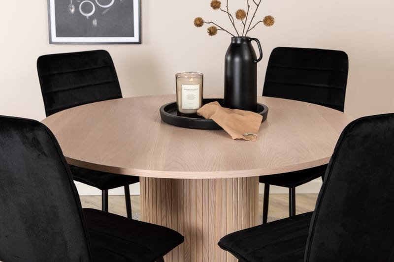 Bianca runt matbord med 4st Windu Lyx matstol - Möbler - Matplats - Matgrupp & matbord med stolar