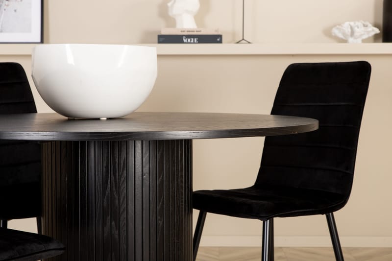 Bianca runt matbord med 4st Windu Lyx matstol - Möbler - Matplats - Matgrupp & matbord med stolar