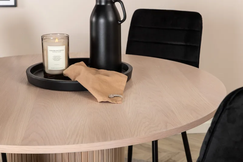 Bianca runt matbord med 4st Windu Lyx matstol - Möbler - Matplats - Matgrupp & matbord med stolar