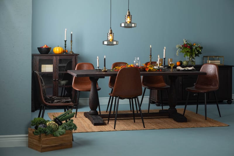 BORIS Matgrupp med 6 NIKOLAS Stol - Matgrupp & matbord med stolar