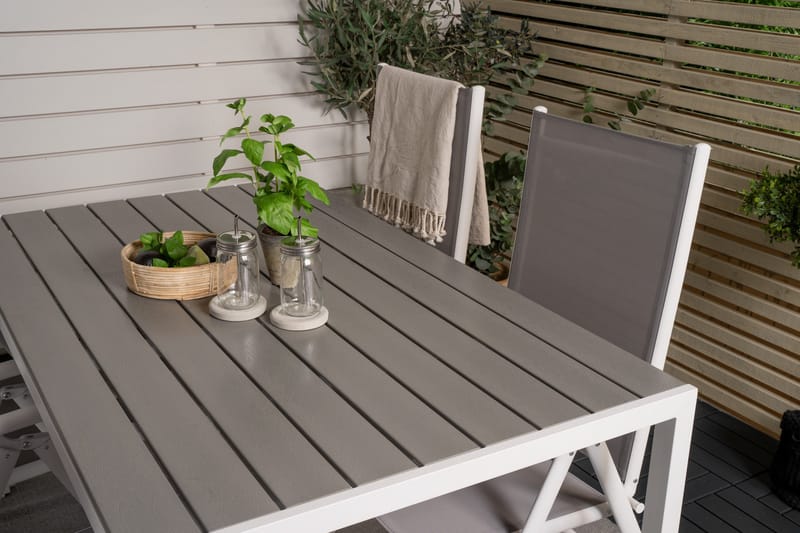 Buitepos Matgrupp inkl 4 Positionsstolar - Polywood/Vit - Möbler - Matplats - Matgrupp & matbord med stolar