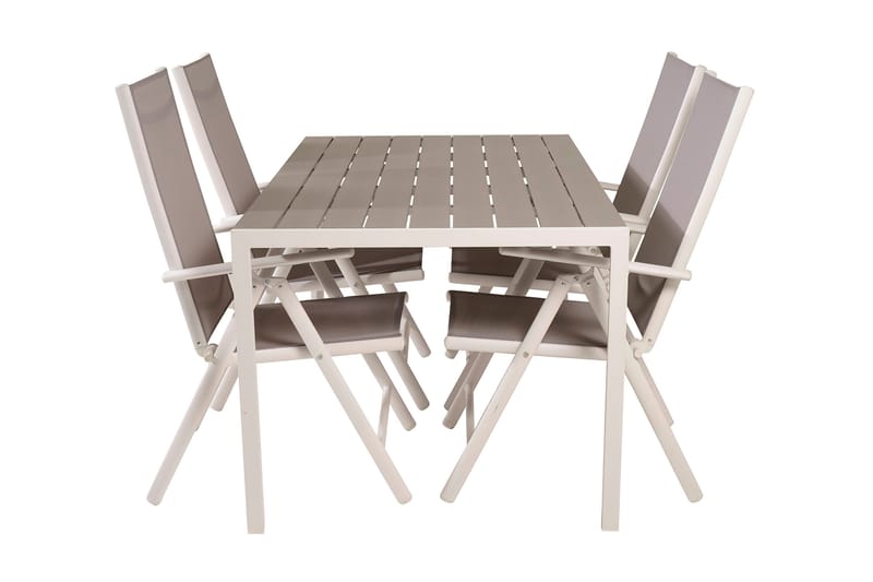Buitepos Matgrupp inkl 4 Positionsstolar - Polywood/Vit - Möbler - Matplats - Matgrupp & matbord med stolar