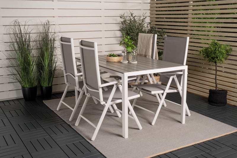 Buitepos Matgrupp inkl 4 Positionsstolar - Polywood/Vit - Möbler - Matplats - Matgrupp & matbord med stolar
