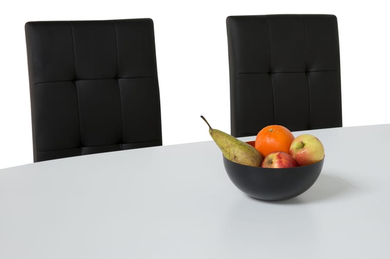 CADI Matbord 180 Vit + 6 STILO Stol Svart - Möbler - Matplats - Matgrupp & matbord med stolar