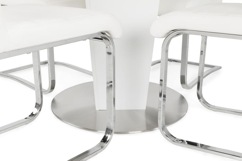 CALLIE Matbord 120 Vit + 4 SALA Stolar Vit - Matgrupp & matbord med stolar