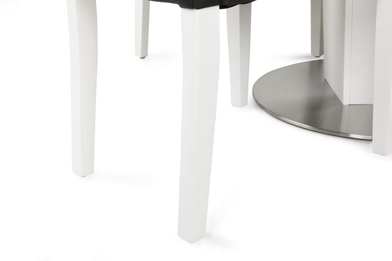 CALLIE Matbord 120 Vit + 4 STILO Stolar Svart - Matgrupp & matbord med stolar