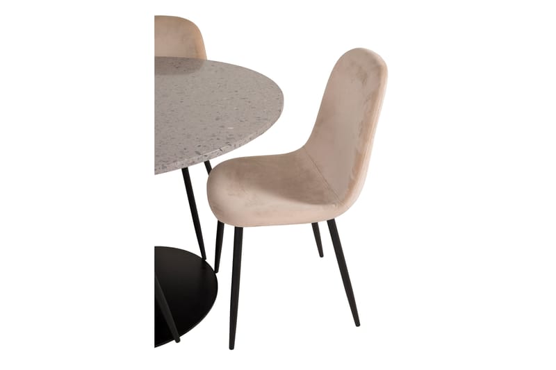 CARRERA Matgrupp 106 cm med 4 PESO Köksstol Grå/Svart - Möbler - Matplats - Matgrupp & matbord med stolar