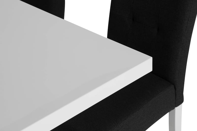 Cesi Matgrupp 140 cm med 4 Viktor Stol - Vit/Svart/Svart PU - Möbler - Matplats - Matgrupp & matbord med stolar