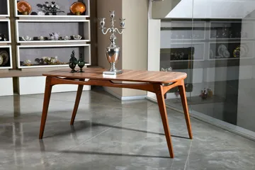 Charbel Matgrupp 160 cm med 4 matstolar - Valnöt/Antracit - Möbler - Matplats - Matgrupp & matbord med stolar