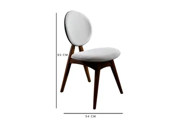 Charbel Matgrupp 160 cm med 4 matstolar - Valnöt/Cream - Möbler - Matplats - Matgrupp & matbord med stolar