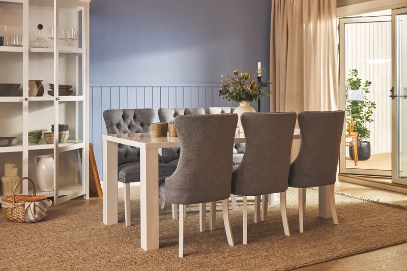 Cibus Matgrupp 180 cm inkl 6 Bergviken Stolar - Vit - Möbler - Matplats - Matgrupp & matbord med stolar