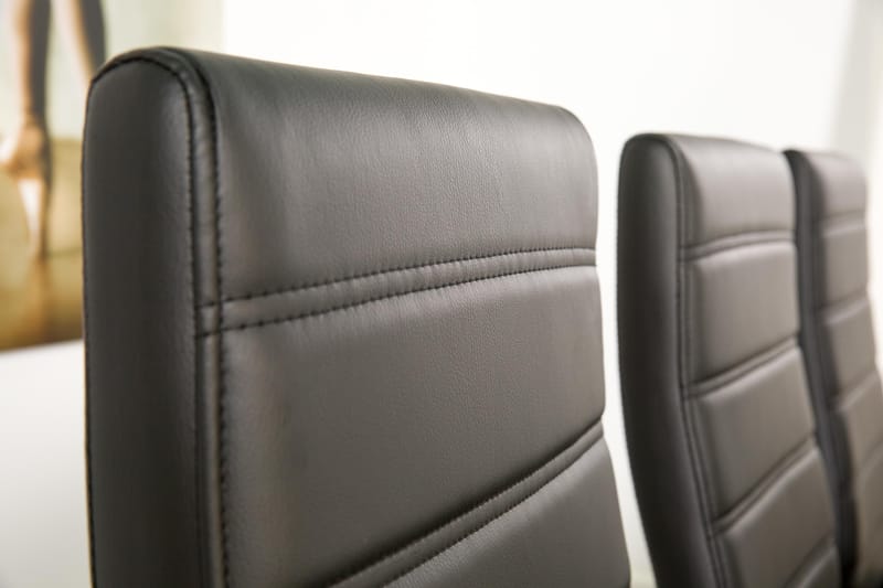 Cibus Matgrupp 180 cm med 6 Stolar - Vit/Svart Konstläder - Möbler - Matplats - Matgrupp & matbord med stolar