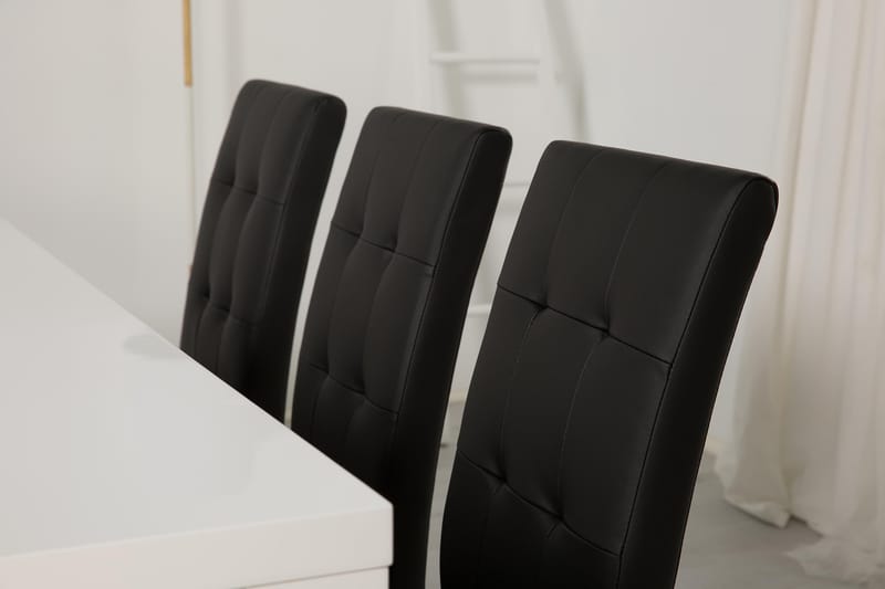 Cibus Matgrupp 180 cm med 6 Viktor Stol - Vit/Svart - Möbler - Matplats - Matgrupp & matbord med stolar