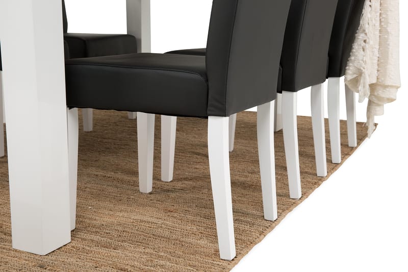 Cibus Matgrupp 180 cm med 6 Viktor Stol - Vit/Svart - Möbler - Matplats - Matgrupp & matbord med stolar