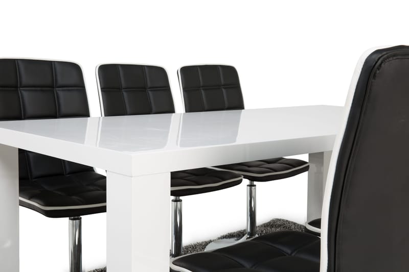 Cibus Matgrupp med 6 st Frida Stolar - Vit/Svart - Möbler - Matplats - Matgrupp & matbord med stolar