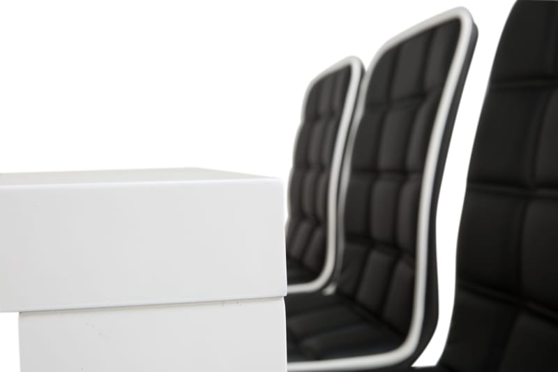 Cibus Matgrupp med 6 st Frida Stolar - Vit/Svart - Möbler - Matplats - Matgrupp & matbord med stolar