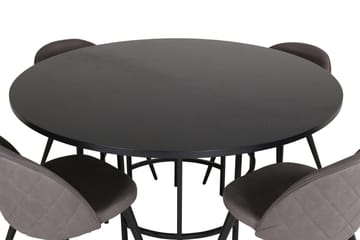 Copenhagen Matgrupp 140 cm Rund med 4 Velvet stolar - Möbler - Matplats - Matgrupp & matbord med stolar