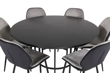 Copenhagen Matgrupp 140 cm Rund med 6 Emma stolar - Möbler - Matplats - Matgrupp & matbord med stolar