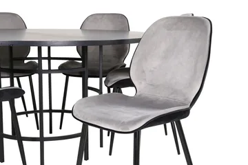 Copenhagen Matgrupp 140 cm Rund med 6 Emma stolar - Möbler - Matplats - Matgrupp & matbord med stolar