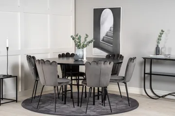 Copenhagen Matgrupp 140 cm Rund med 6 Limhamn stolar - Möbler - Matplats - Matgrupp & matbord med stolar