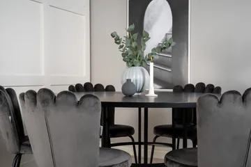 Copenhagen Matgrupp 140 cm Rund med 6 Limhamn stolar - Möbler - Matplats - Matgrupp & matbord med stolar