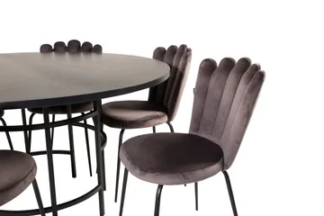 Copenhagen Matgrupp 140 cm Rund med 6 Limhamn stolar - Möbler - Matplats - Matgrupp & matbord med stolar