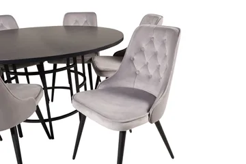 Copenhagen Matgrupp 140 cm Rund med 6 Velvet Deluxe stolar - Möbler - Matplats - Matgrupp & matbord med stolar