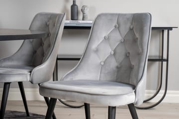 Copenhagen Matgrupp 140 cm Rund med 6 Velvet Deluxe stolar - Möbler - Matplats - Matgrupp & matbord med stolar