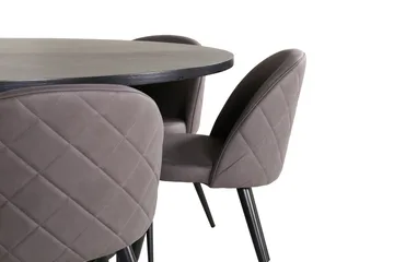 Copenhagen Matgrupp 140 cm Rund med 6 Velvet stolar - Möbler - Matplats - Matgrupp & matbord med stolar