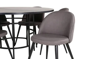 Copenhagen Matgrupp 140 cm Rund med 6 Velvet stolar - Möbler - Matplats - Matgrupp & matbord med stolar
