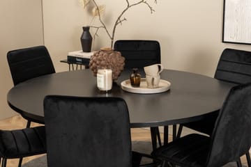 Copenhagen Matgrupp 140 cm Rund med 6 Windu Lyx stolar - Möbler - Matplats - Matgrupp & matbord med stolar
