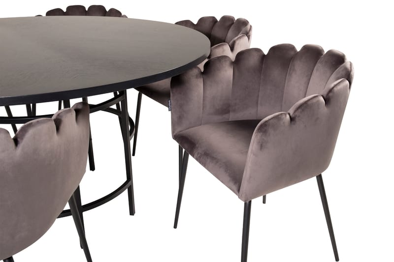 COPENHAGEN Matgrupp + 6 LIMHAMN Matstolar Grå - Matgrupp & matbord med stolar