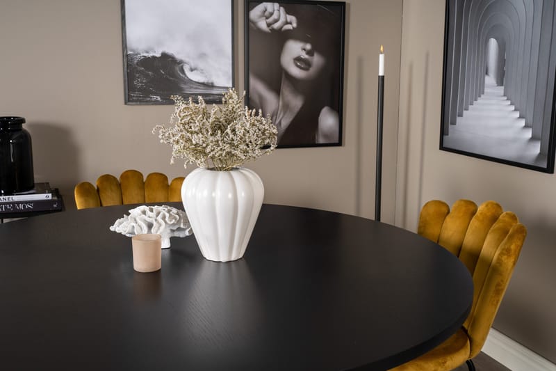 Copenhagen Matgrupp med 4 Limhamn Matstolar Gul - Furniture Fashion - Möbler - Matplats - Matgrupp & matbord med stolar