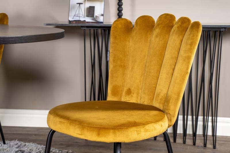 Copenhagen Matgrupp med 4 Limhamn Matstolar Gul - Furniture Fashion - Möbler - Matplats - Matgrupp & matbord med stolar