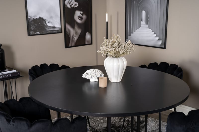 Copenhagen Matgrupp med 4 Limhamn Matstolar Svart - Furniture Fashion - Möbler - Matplats - Matgrupp & matbord med stolar