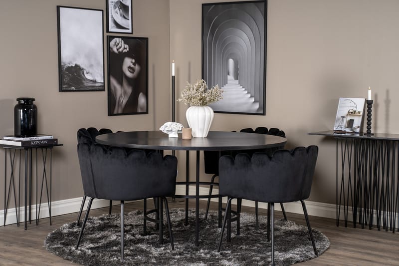 Copenhagen Matgrupp med 4 Limhamn Matstolar Svart - Furniture Fashion - Möbler - Matplats - Matgrupp & matbord med stolar