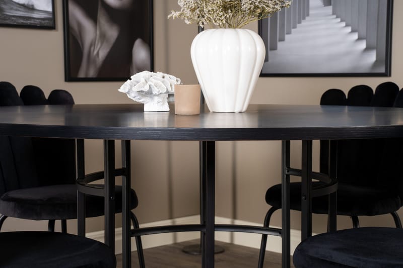 Copenhagen Matgrupp med 4 Limhamn Matstolar Svart - Furniture Fashion - Möbler - Matplats - Matgrupp & matbord med stolar