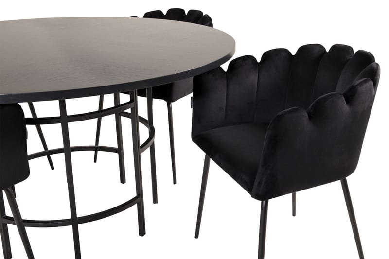 Copenhagen Matgrupp med 4 Limhamn Matstolar Svart - Furniture Fashion - Möbler - Matplats - Matgrupp & matbord med stolar