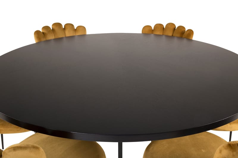 Copenhagen Matgrupp med 6 Limhamn Matstolar Gul - Furniture Fashion - Möbler - Matplats - Matgrupp & matbord med stolar