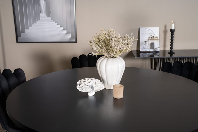 Copenhagen Matgrupp med 6 Limhamn Matstolar Svart - Furniture Fashion - Möbler - Matplats - Matgrupp & matbord med stolar