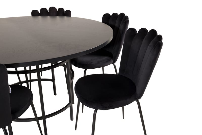 Copenhagen Matgrupp med 6 Limhamn Matstolar Svart - Furniture Fashion - Möbler - Matplats - Matgrupp & matbord med stolar