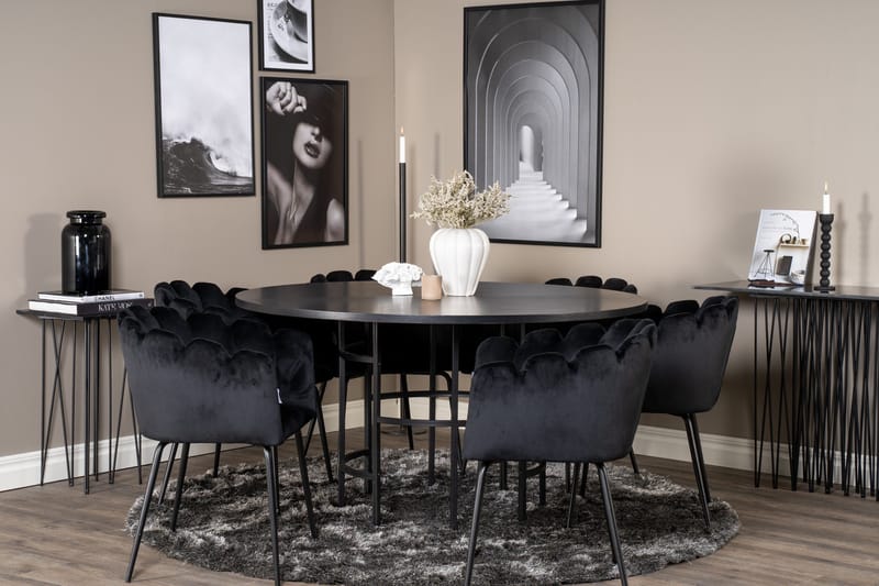 Copenhagen Matgrupp med 6 Limhamn Matstolar Svart - Furniture Fashion - Möbler - Matplats - Matgrupp & matbord med stolar